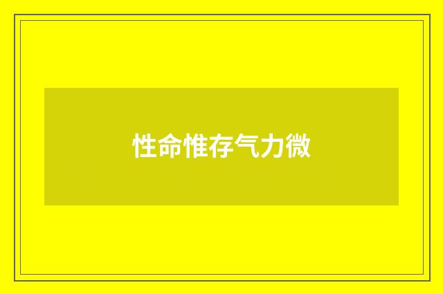 性命惟存气力微