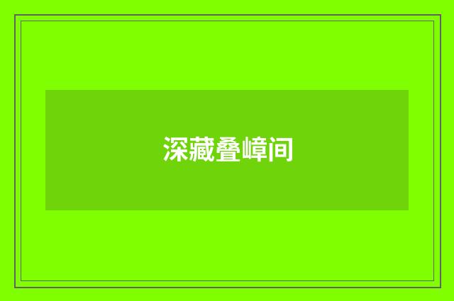 深藏叠嶂间