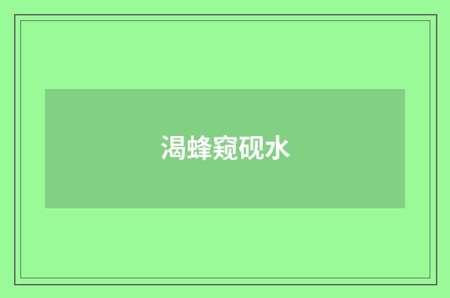 渴蜂窥砚水