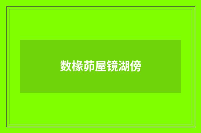 数椽茆屋镜湖傍