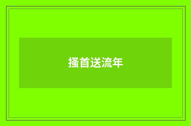 搔首送流年