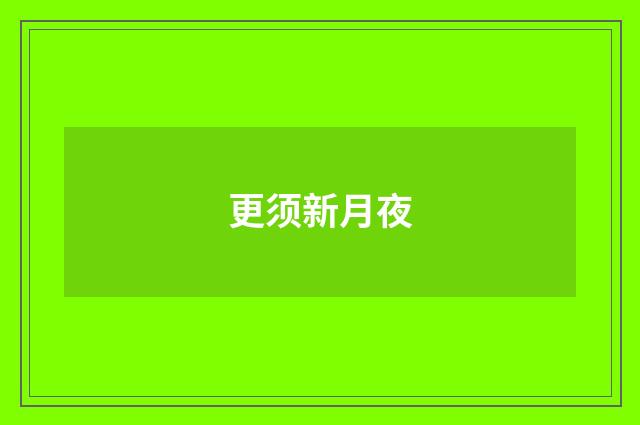更须新月夜