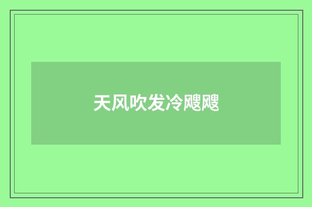 天风吹发冷飕飕