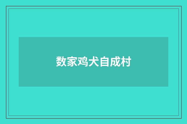 数家鸡犬自成村