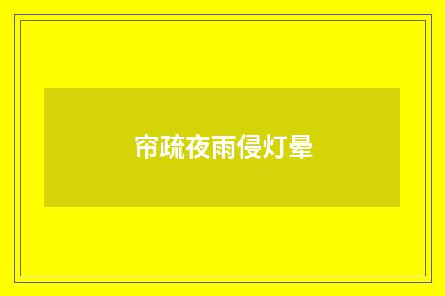 帘疏夜雨侵灯晕