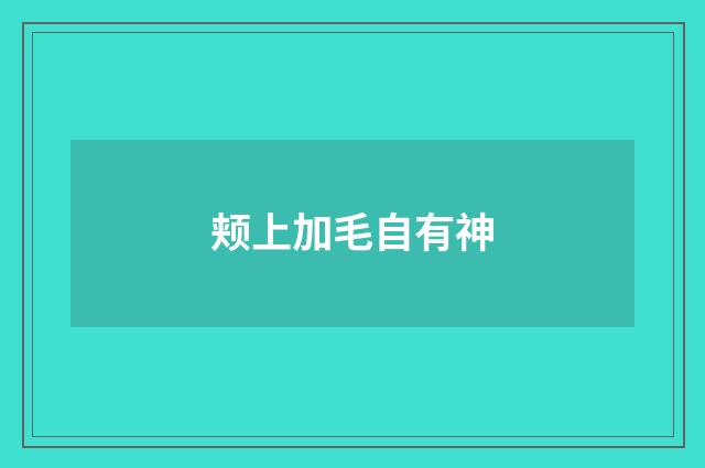 颊上加毛自有神