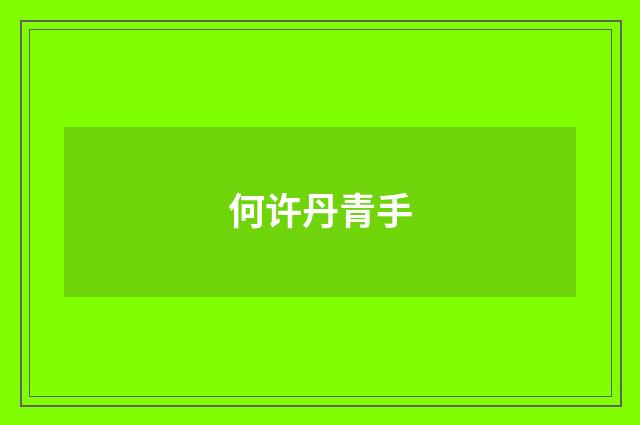 何许丹青手