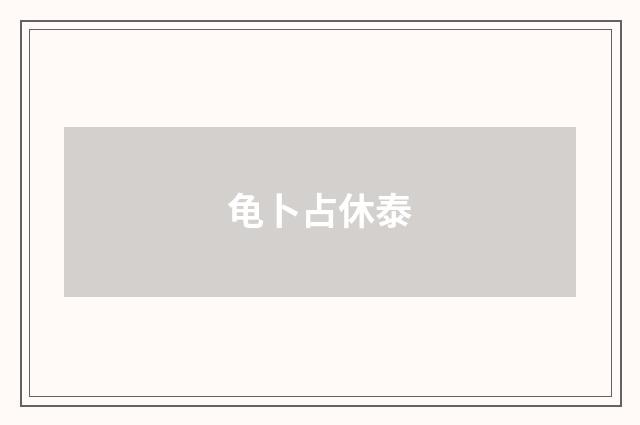 龟卜占休泰