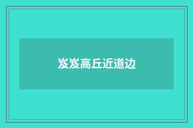 岌岌高丘近道边