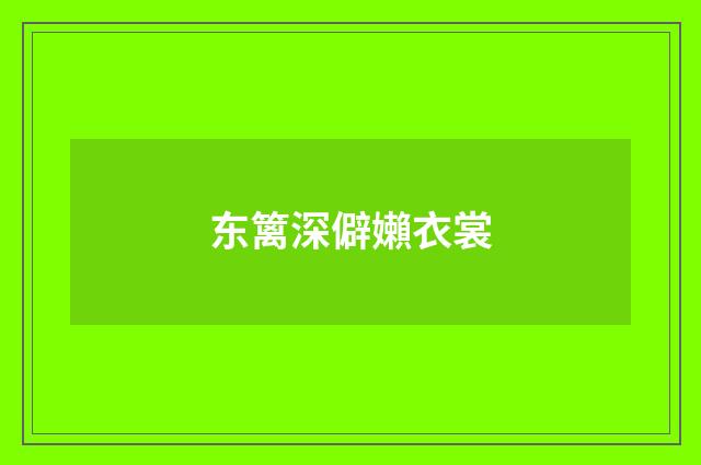 东篱深僻嬾衣裳