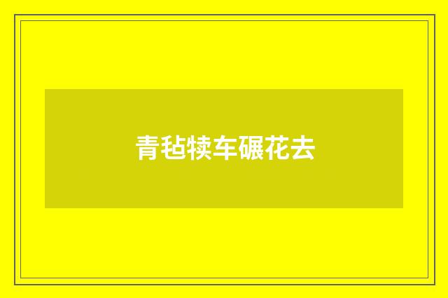 青毡犊车碾花去