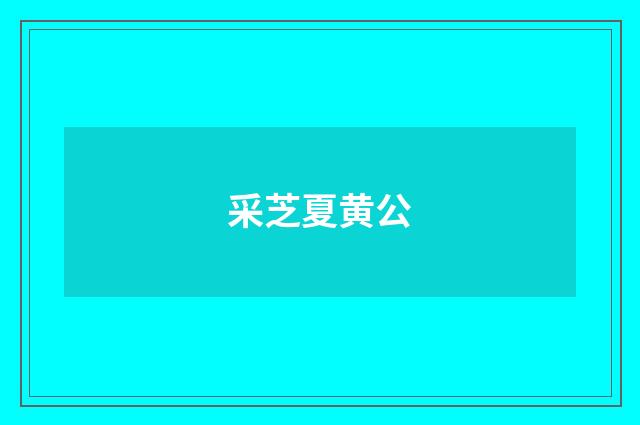 采芝夏黄公