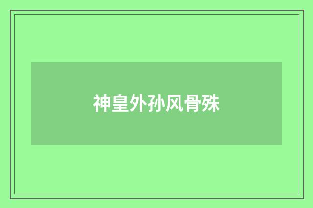 神皇外孙风骨殊
