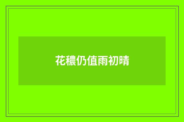 花穠仍值雨初晴
