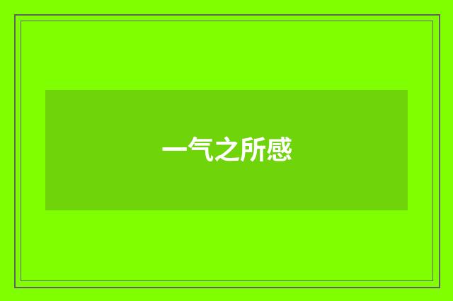 一气之所感