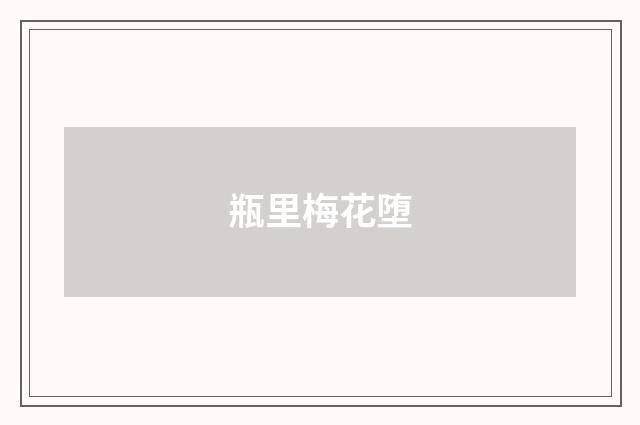 瓶里梅花堕