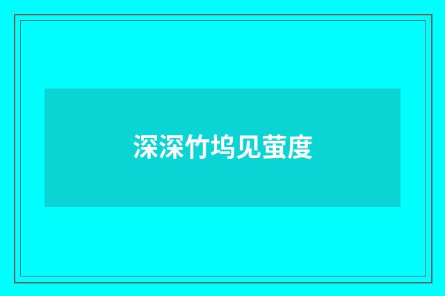 深深竹坞见萤度