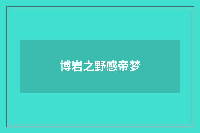 博岩之野感帝梦