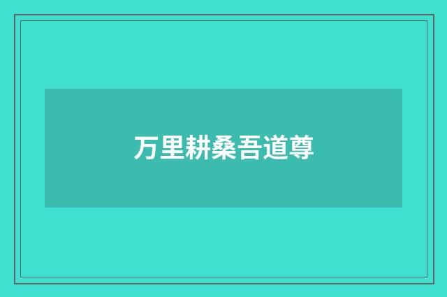 万里耕桑吾道尊