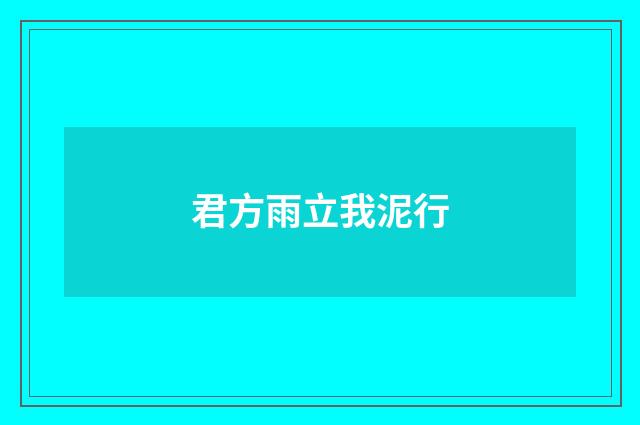 君方雨立我泥行