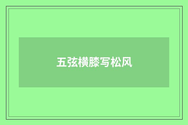 五弦横膝写松风
