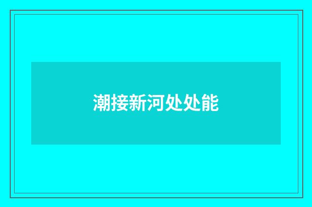 潮接新河处处能