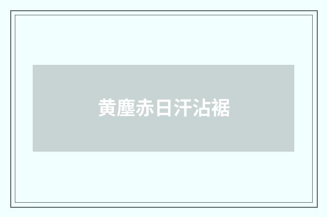 黄塵赤日汗沾裾