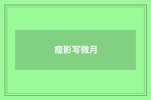瘦影写微月
