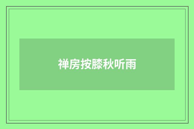 禅房按膝秋听雨
