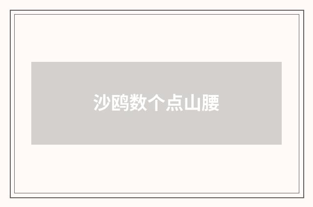 沙鸥数个点山腰