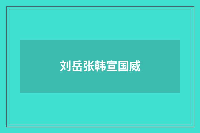 刘岳张韩宣国威