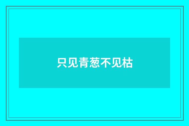 只见青葱不见枯