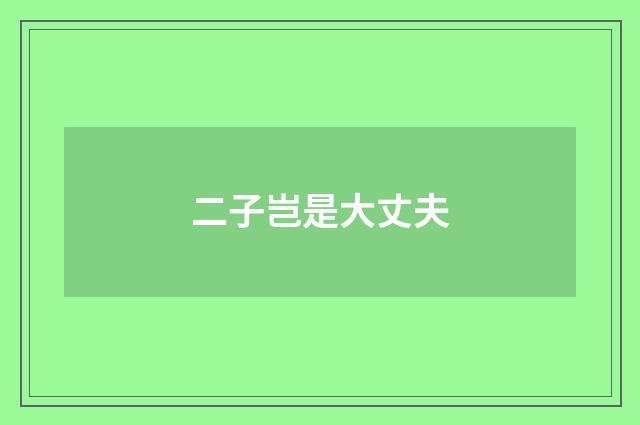 二子岂是大丈夫