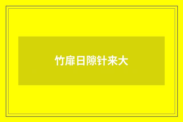 竹扉日隙针来大