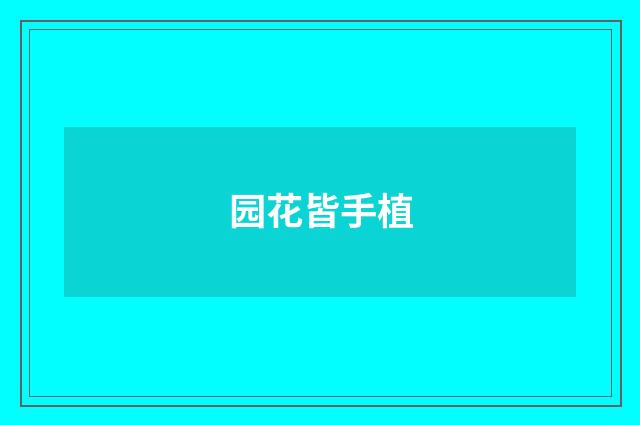 园花皆手植