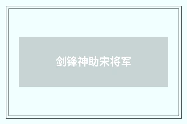 剑锋神助宋将军
