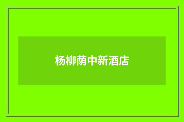 杨柳荫中新酒店