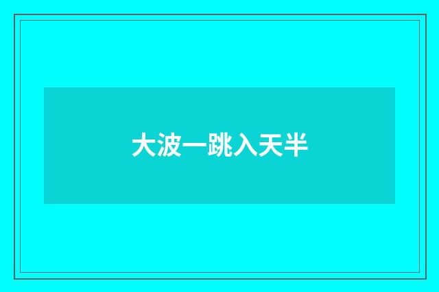 大波一跳入天半