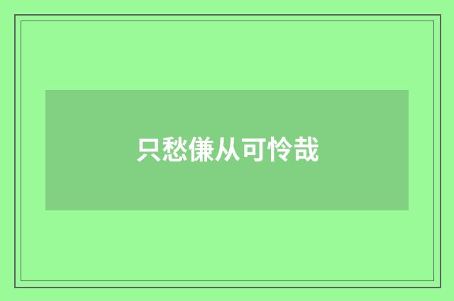 只愁傔从可怜哉