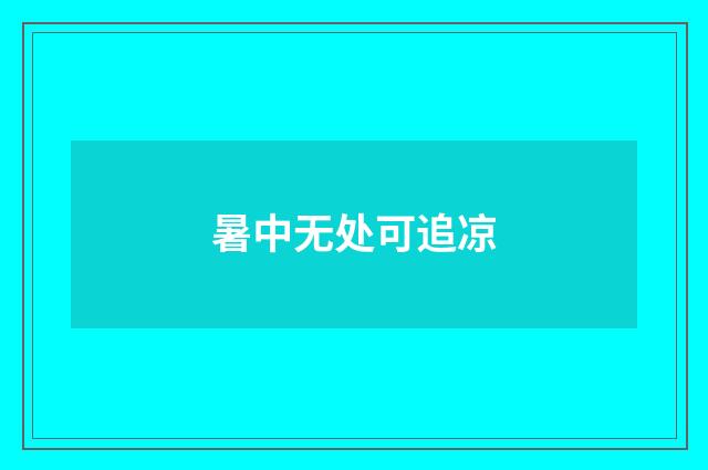 暑中无处可追凉