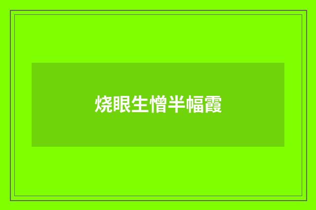 烧眼生憎半幅霞