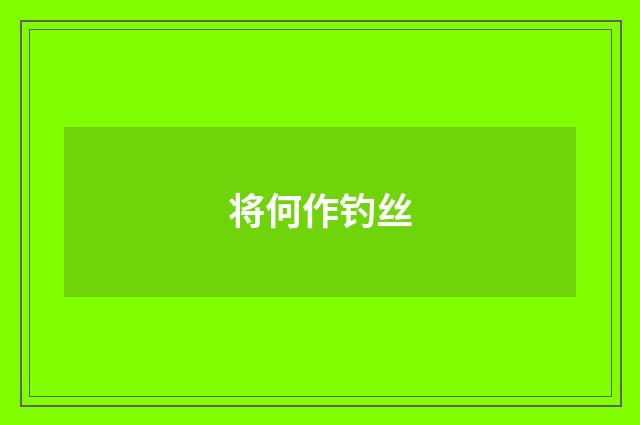将何作钓丝