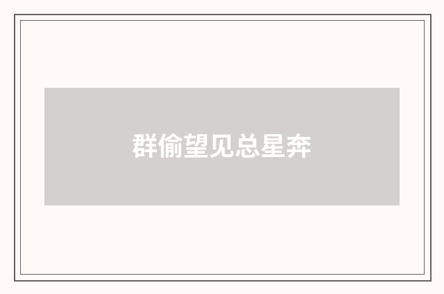群偷望见总星奔