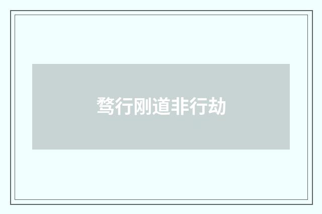 骛行刚道非行劫