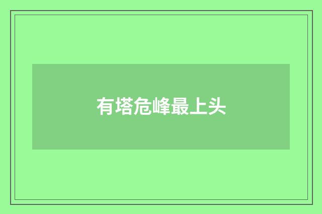 有塔危峰最上头