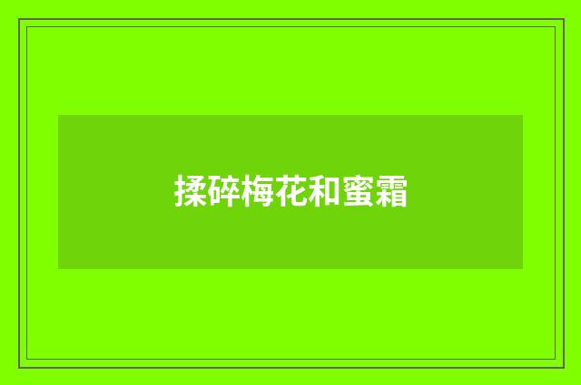 揉碎梅花和蜜霜