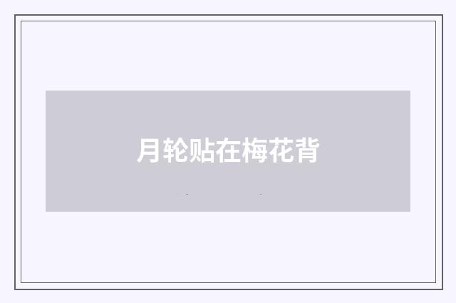 月轮贴在梅花背