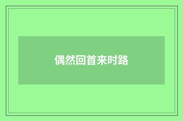 偶然回首来时路
