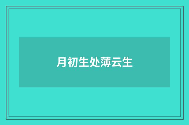 月初生处薄云生