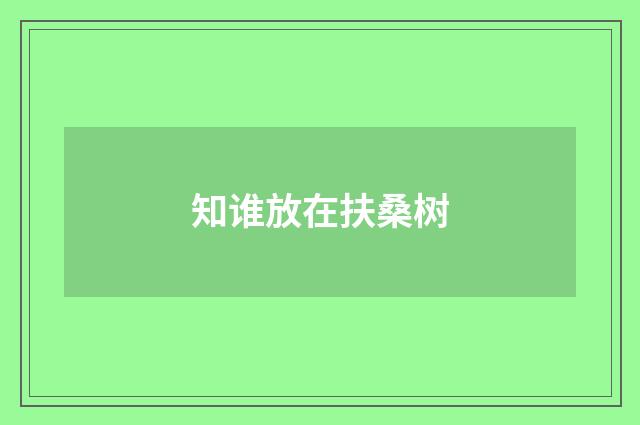 知谁放在扶桑树